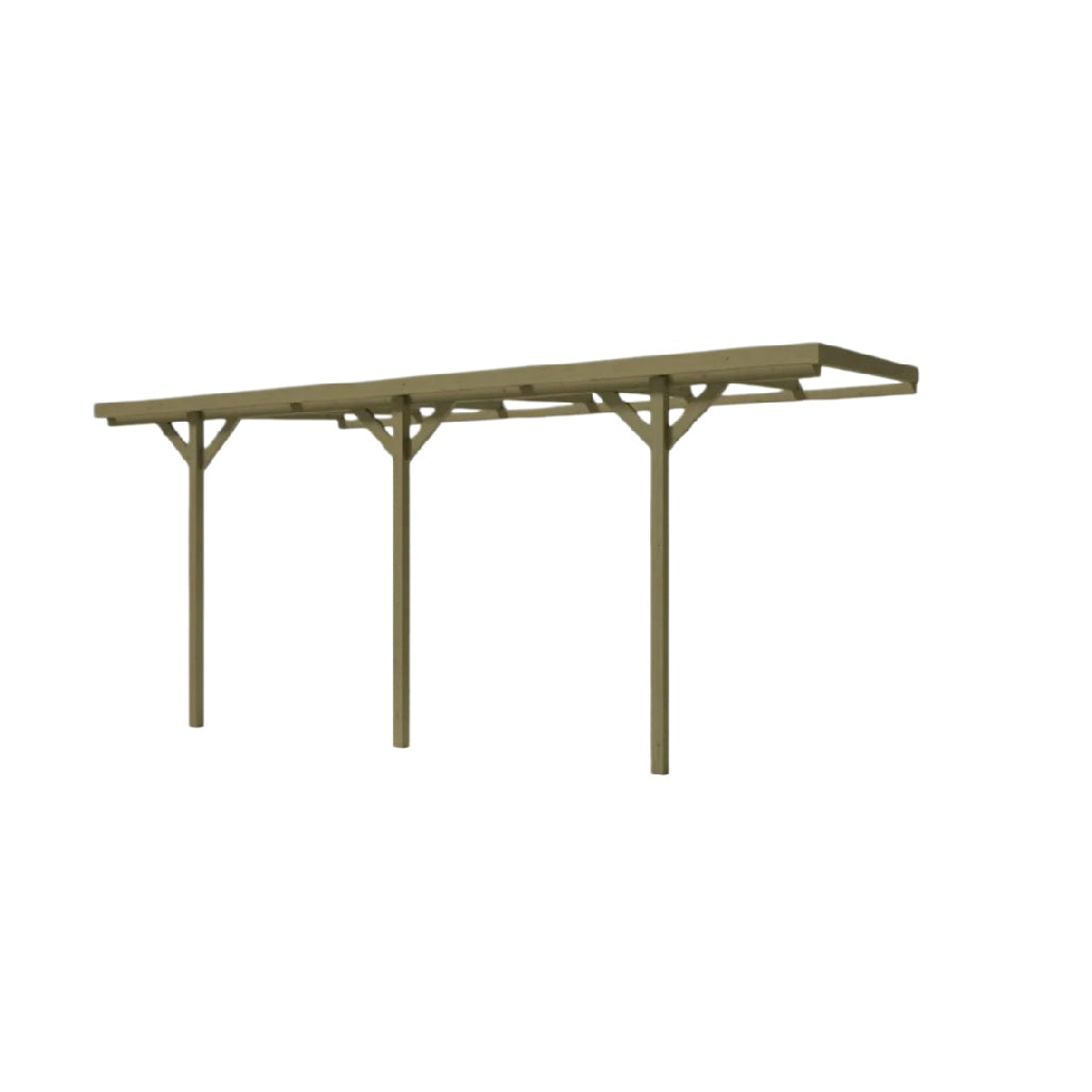 Pergola de jardin en bois traité - espace extérieur - 300 x 100 x 240