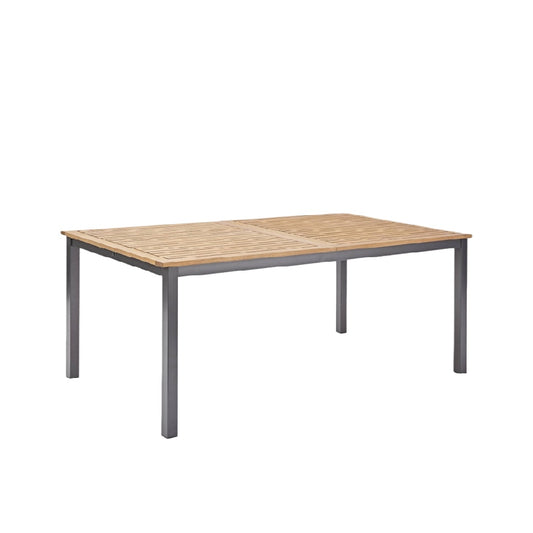 Table de jardin en bois et métal pour repas en extérieur - 200 x 100 x 75